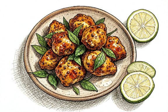 Hava Fritözünde Köri Yapraklı Tavuk 65
