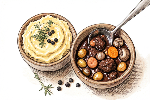 Bœuf Bourguignon ile Patates Püresi