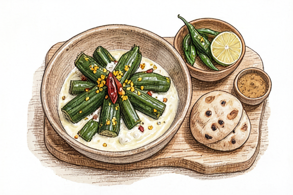 Bhindi Masala ve Roti
