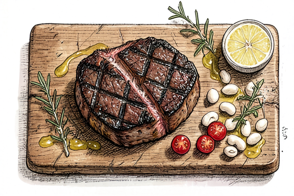 Bistecca alla Fiorentina ve Barbunya Fasulyesi