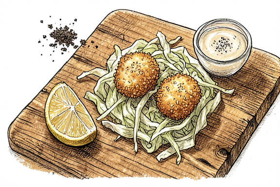 Kaki Fry (İstiridye Kızartması) ve Havada Kızartılmış Limon Dilimleri