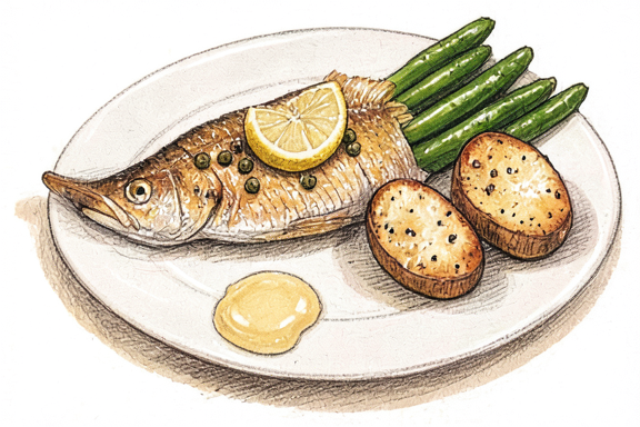 Sole Meunière ile Sote Patates ve Yeşil Fasulye