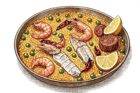 İspanyol Deniz Ürünlü Paella